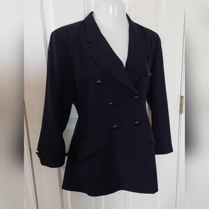 Double Breasted Wool Anne Klein Blazer 6
